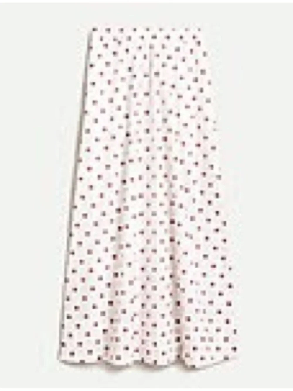 J. Crew Ivory Maxi Skirt with Pink Dot Print